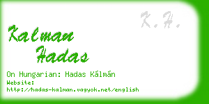 kalman hadas business card